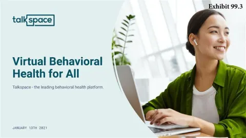 Talkspace | SPAC Presentation Deck | 19 slides