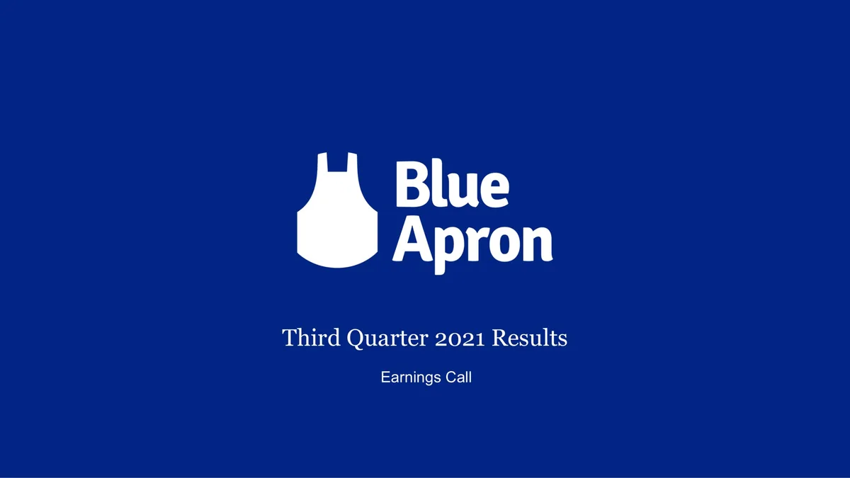 Blue Apron | Results Presentation Deck | 18 slides · slide 1