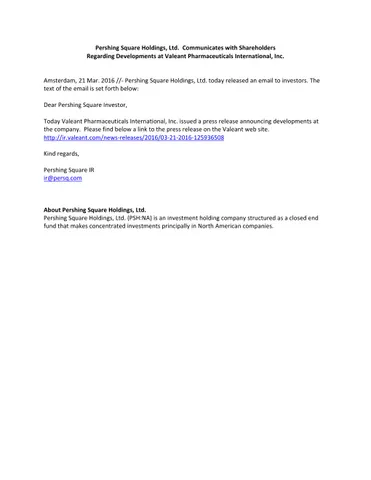 Valeant Pharmaceuticals International (VRX)