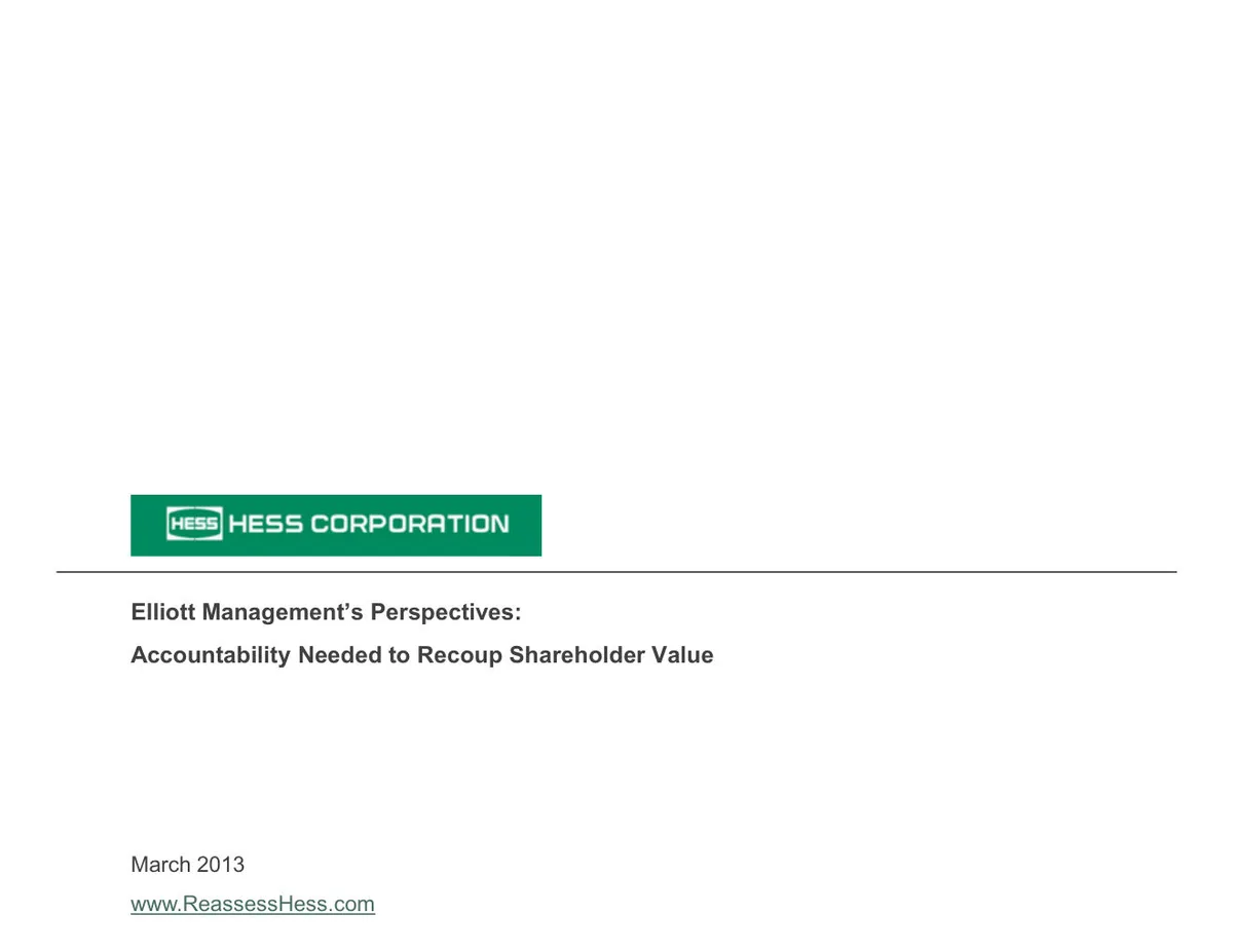 Hess Corporation (HES) · slide 1