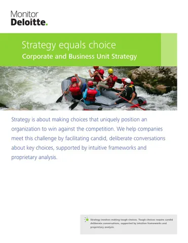 Monitor Corporate Business Unit Strategy