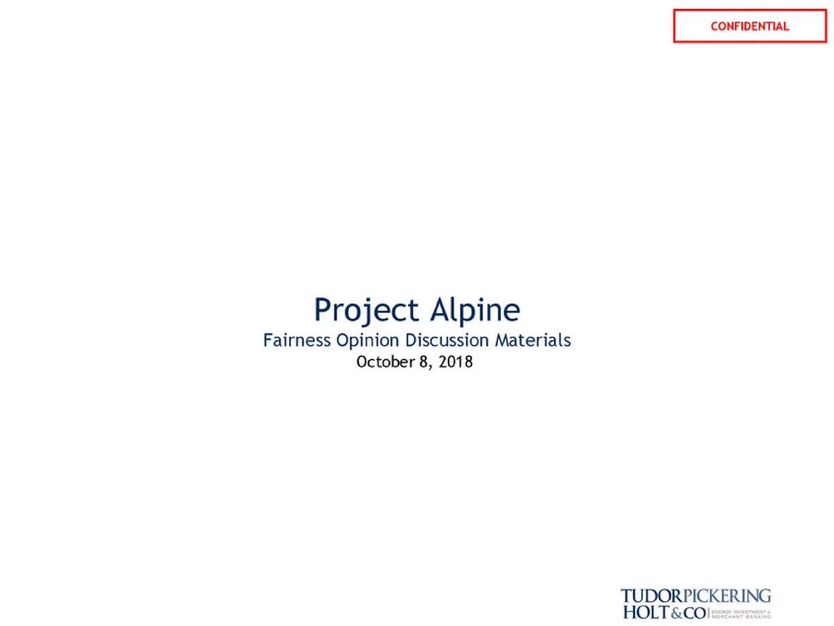 Tudor, Pickering, Holt &amp; Co | Investment Banking Pitch Book | 60 slides · slide 1