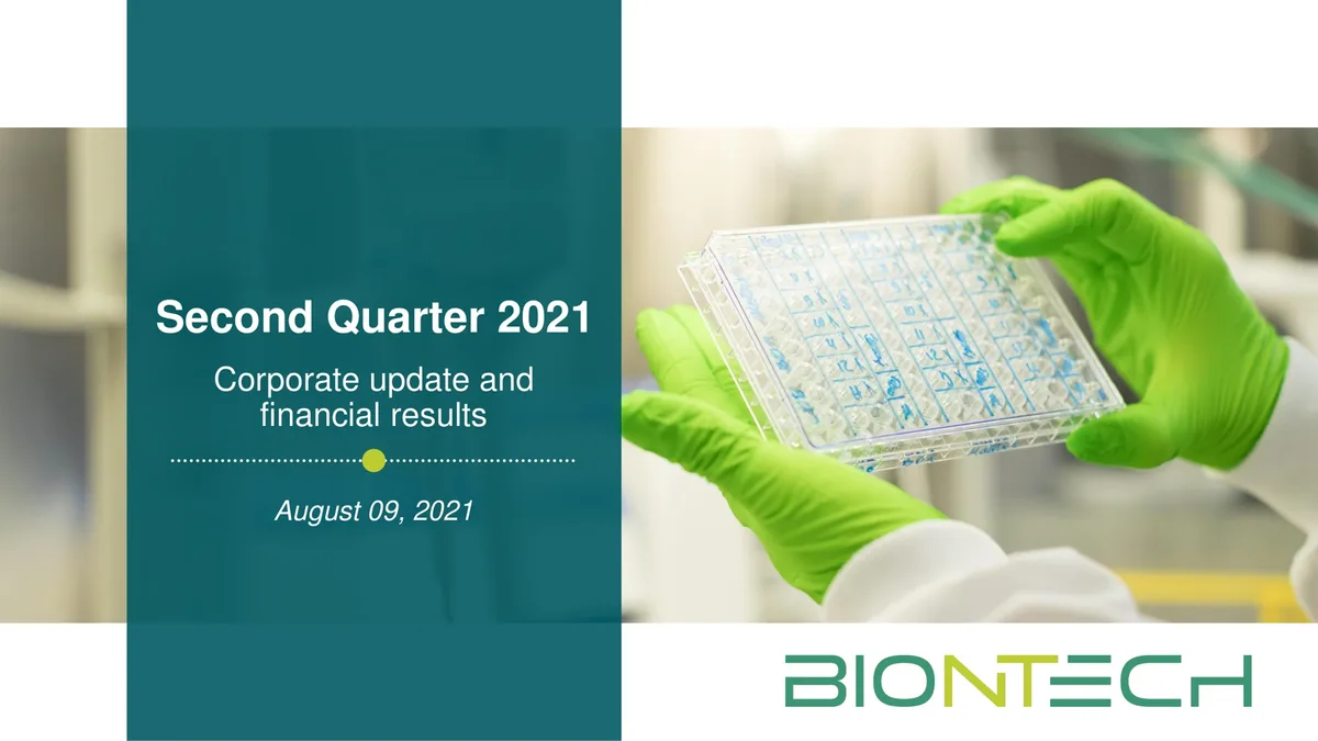 BioNTech | Results Presentation Deck | 43 slides · slide 1