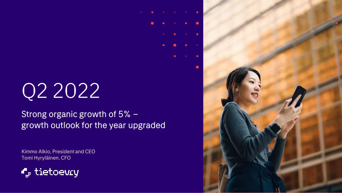 Tietoevry | Results Presentation Deck | 22 slides · slide 1