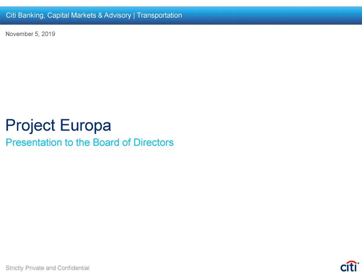 Citi | Investment Banking Pitch Book | 17 slides · slide 1