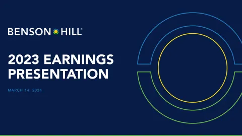 Benson Hill | Results Presentation Deck | 14 slides