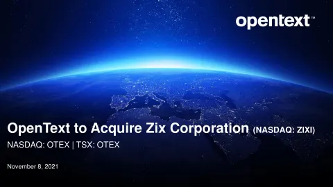 OpenText | Mergers and Acquisitions Presentation Deck | 16 slides