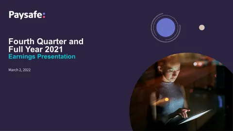 Paysafe | Results Presentation Deck | 29 slides