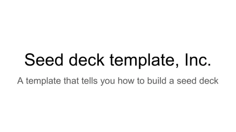 Y Combinator | Start Up Pitch Deck | 10 slides