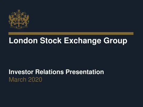 LSE | Investor Presentation Deck | 41 slides