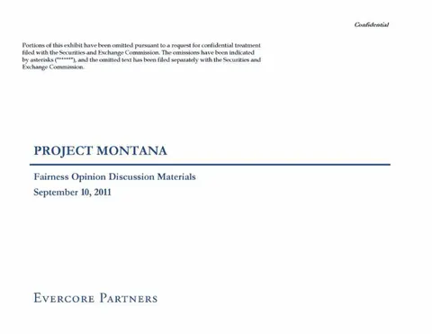 Evercore | Investment Banking Pitch Book | 32 slides