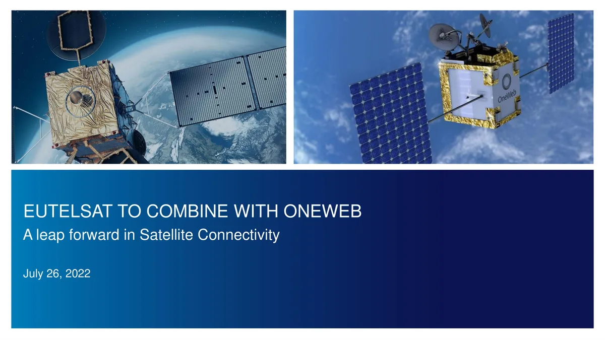 Eutelsat | Mergers and Acquisitions Presentation Deck | 32 slides · slide 1