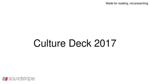 Soundstripe culture deck