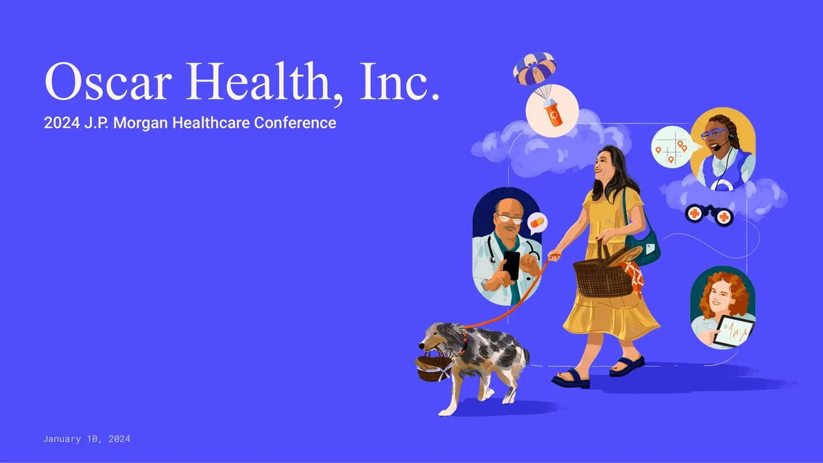 Features brand-specific illustration style depicting patient care and digital health services.