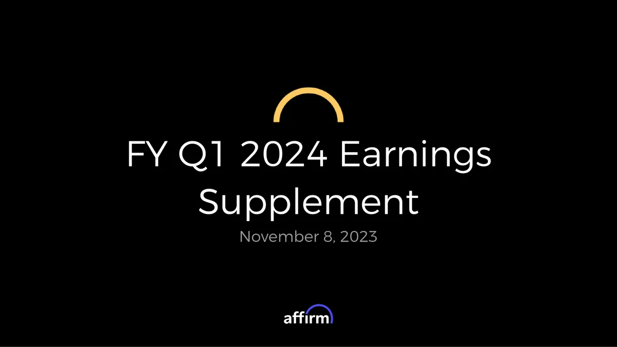 Affirm | Results Presentation Deck | 51 slides · slide 1