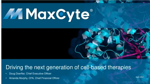 MaxCyte | Investor Presentation Deck | 14 slides