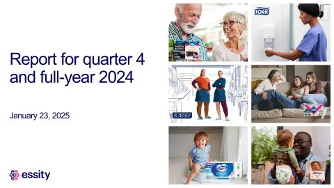 Essity | Results Presentation Deck | 29 slides