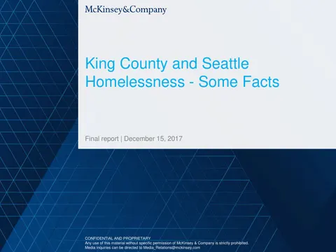 McKinsey King County and Seattle Homelessness Some Facts