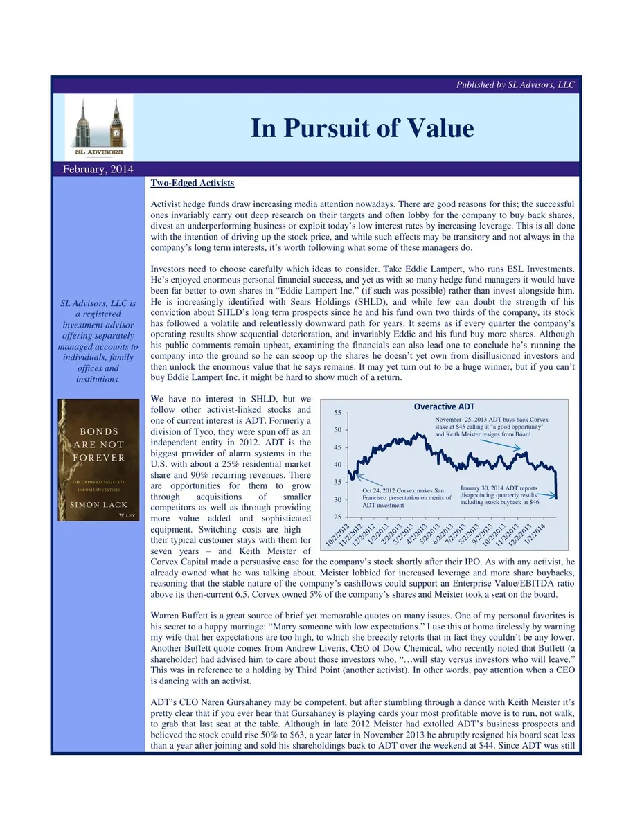 This appears to be a newsletter or commentary page rather than a standard presentation slide.