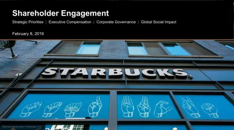 Starbucks | Shareholder Engagement Presentation Deck | 27 slides