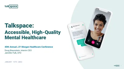 Talkspace | Investor Conference Presentation Deck | 14 slides