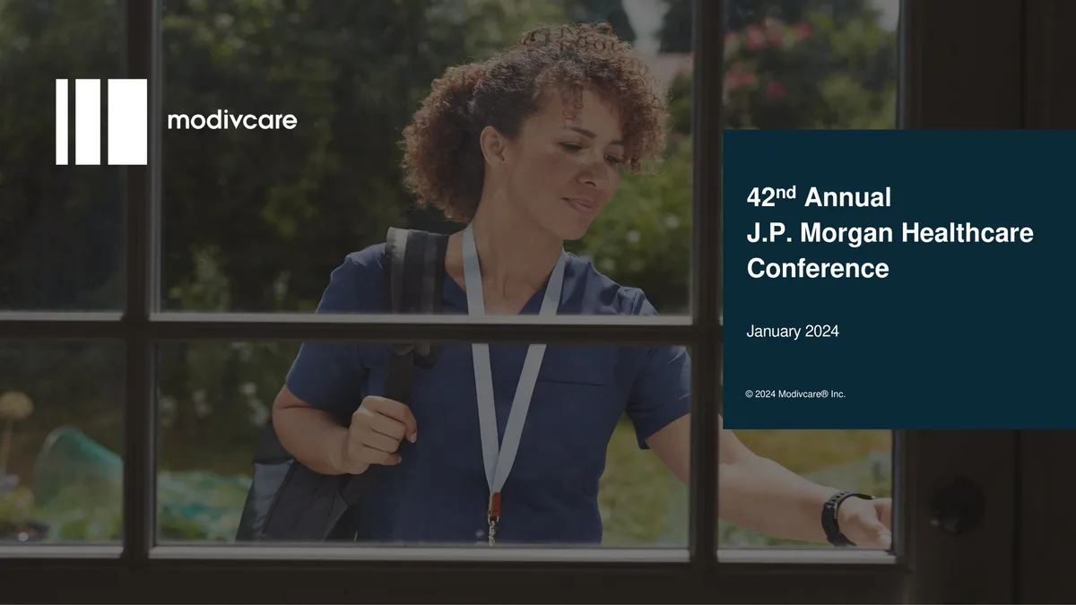 ModivCare | Investor Conference Presentation Deck | 15 slides · slide 1