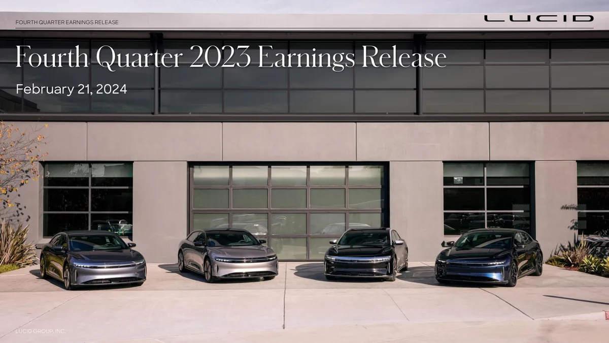 Lucid Motors | Results Presentation Deck | 36 slides · slide 1