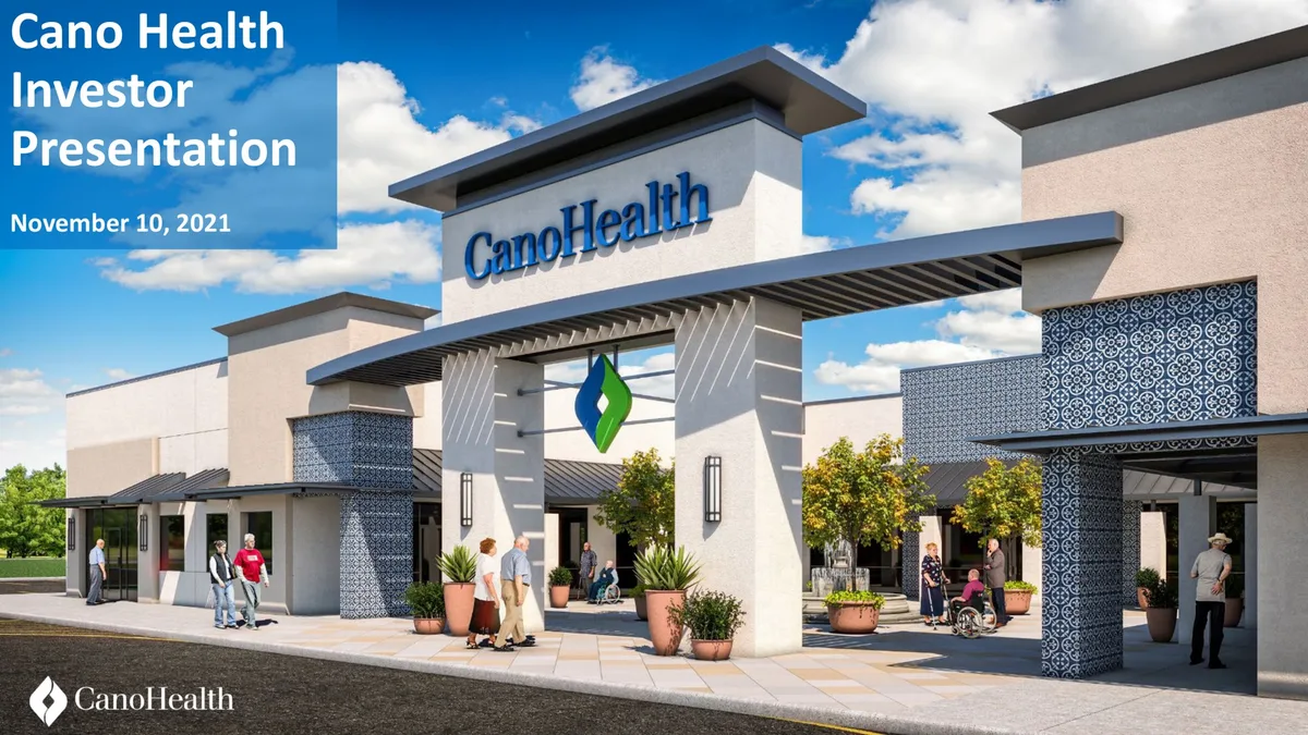 Cano Health | Investor Presentation Deck | 22 slides · slide 1