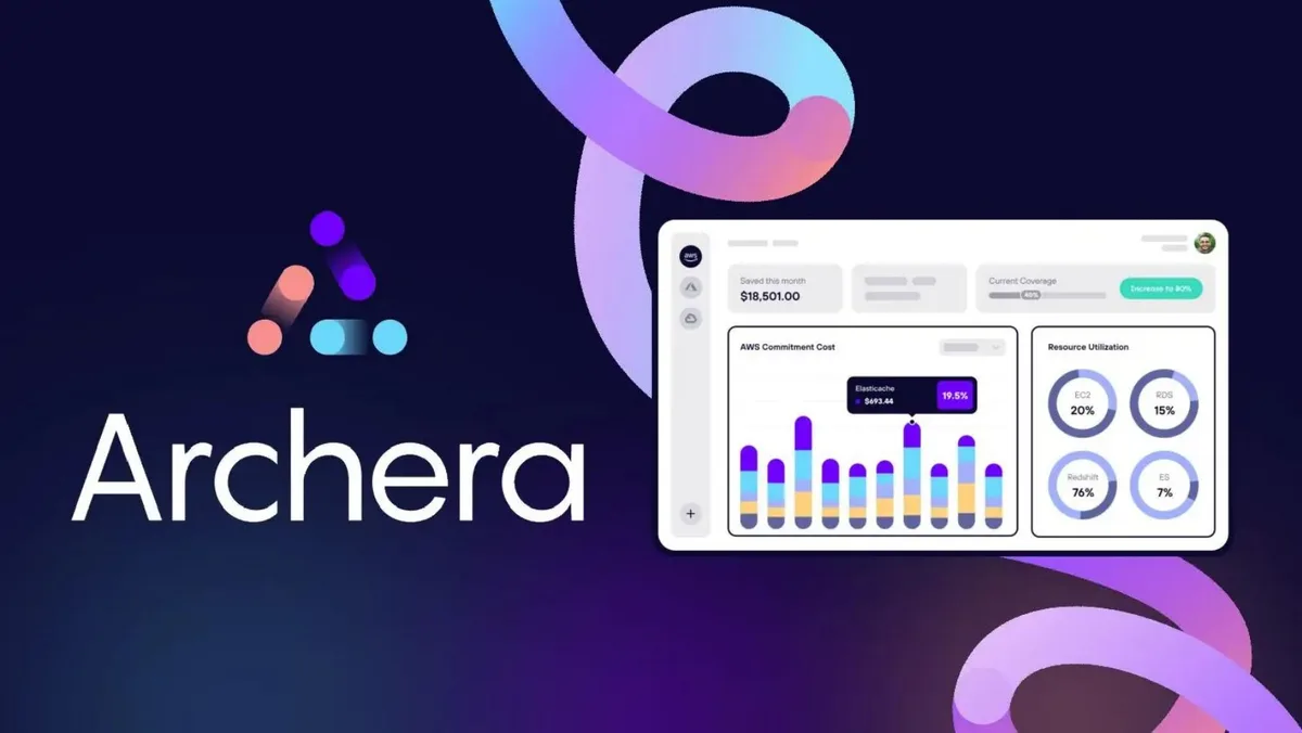 The slide uses a high-fidelity product screenshot as the primary visual element to demonstrate the platform's UI and value proposition.