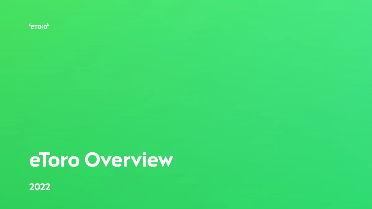 eToro | Investor Presentation Deck | 24 slides · slide 1