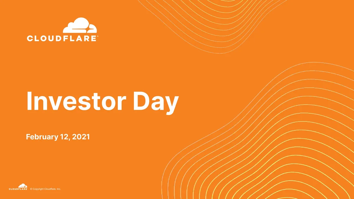 Cloudflare | Investor Day Presentation Deck | 33 slides · slide 1