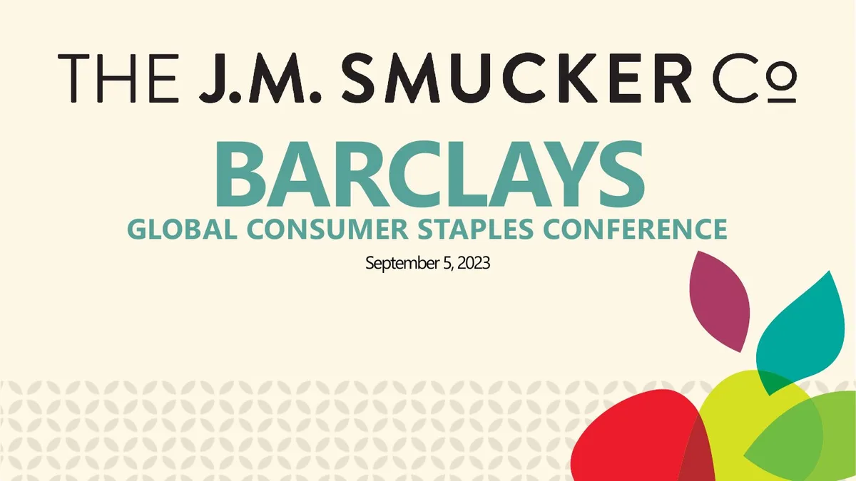 The J M Smucker Co 2023 Barclays Presentation · slide 1