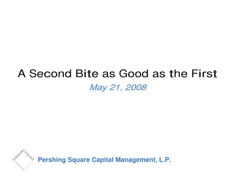 Pershing Square | Activist Presentation Deck | 31 slides