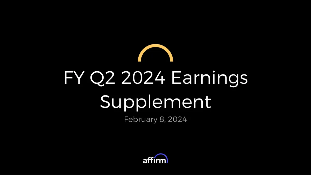 Affirm | Results Presentation Deck | 51 slides · slide 1