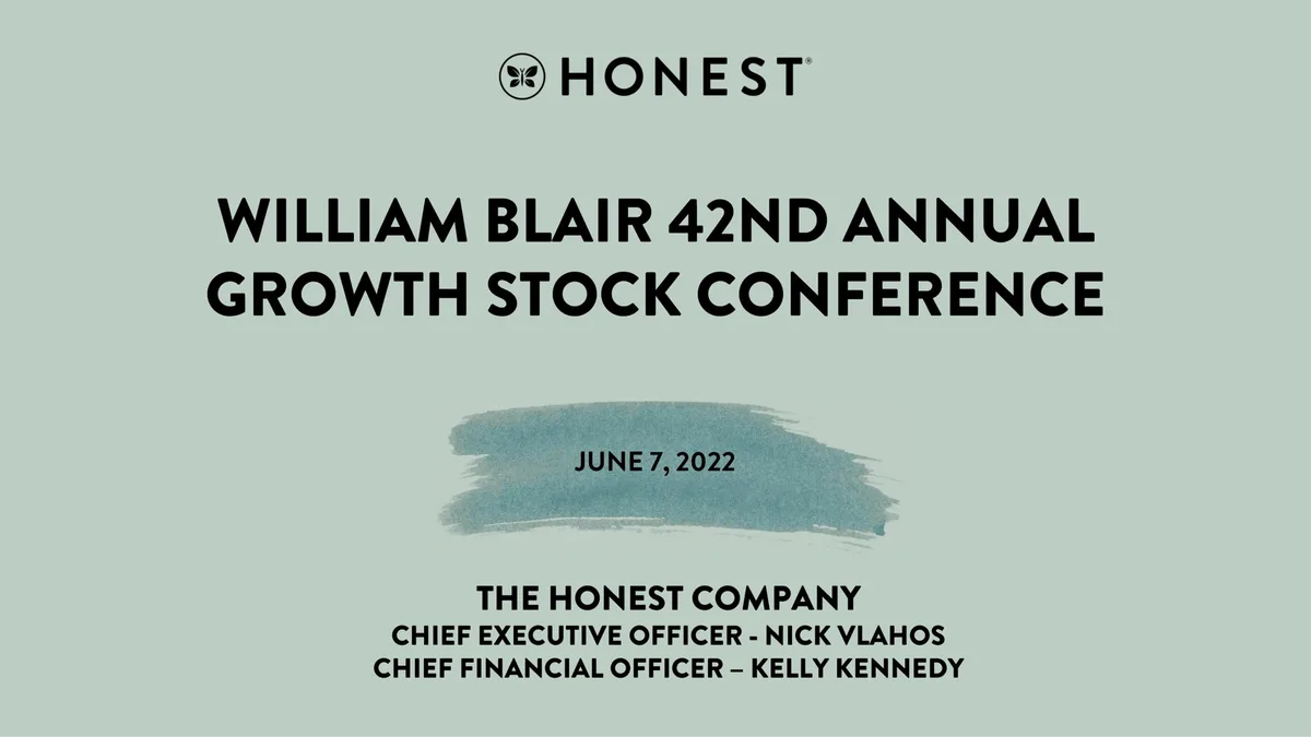 Honest | Investor Conference Presentation Deck | 19 slides · slide 1