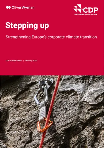 CDP Europe Strengthening Europe’s corporate climate transition