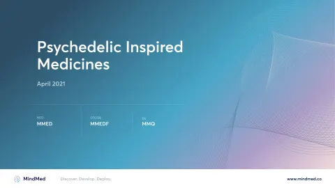 MindMed | Investor Presentation Deck | 33 slides