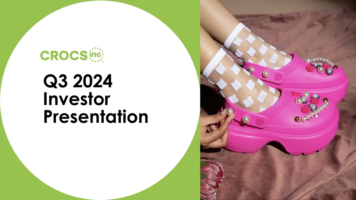 Crocs | Results Presentation Deck | 31 slides · slide 1