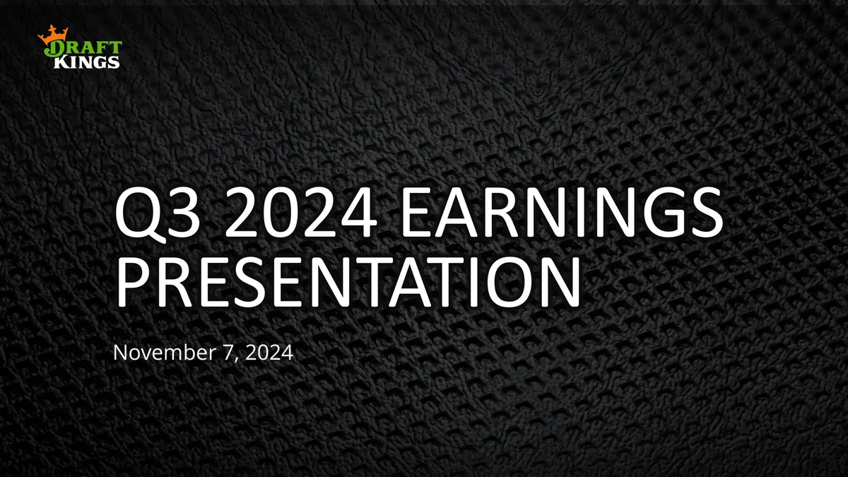 DraftKings | Results Presentation Deck | 15 slides · slide 1
