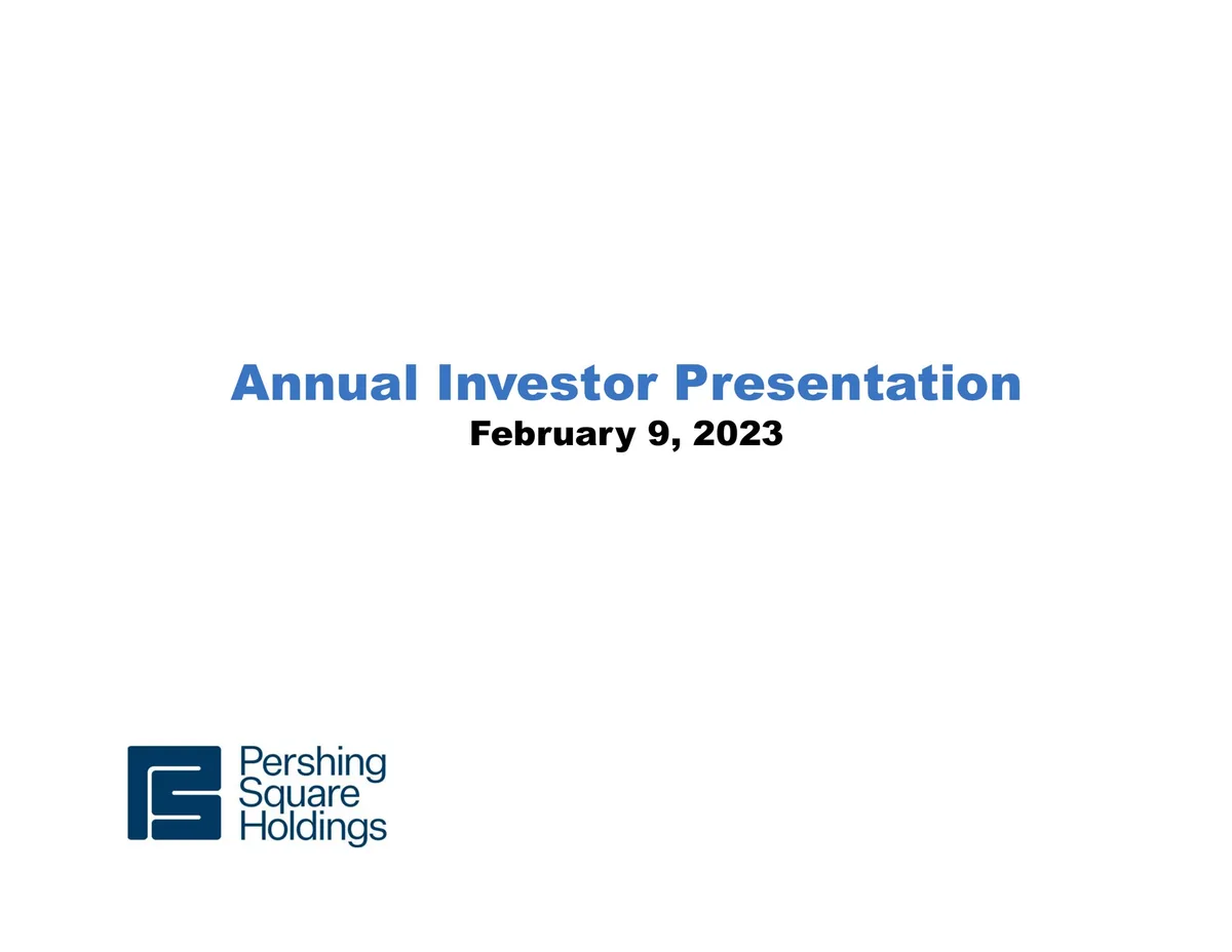 Pershing Square | Investor Presentation Deck | 62 slides · slide 1