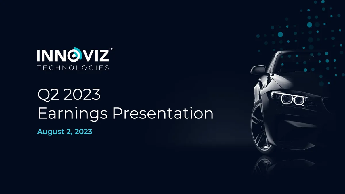 Innoviz | Results Presentation Deck | 18 slides · slide 1