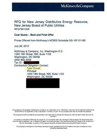 McKinsey NJ Distributive Energy Resource