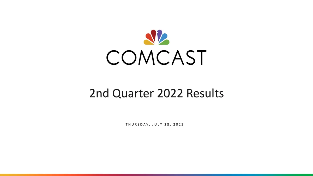 Comcast | Results Presentation Deck | 12 slides · slide 1