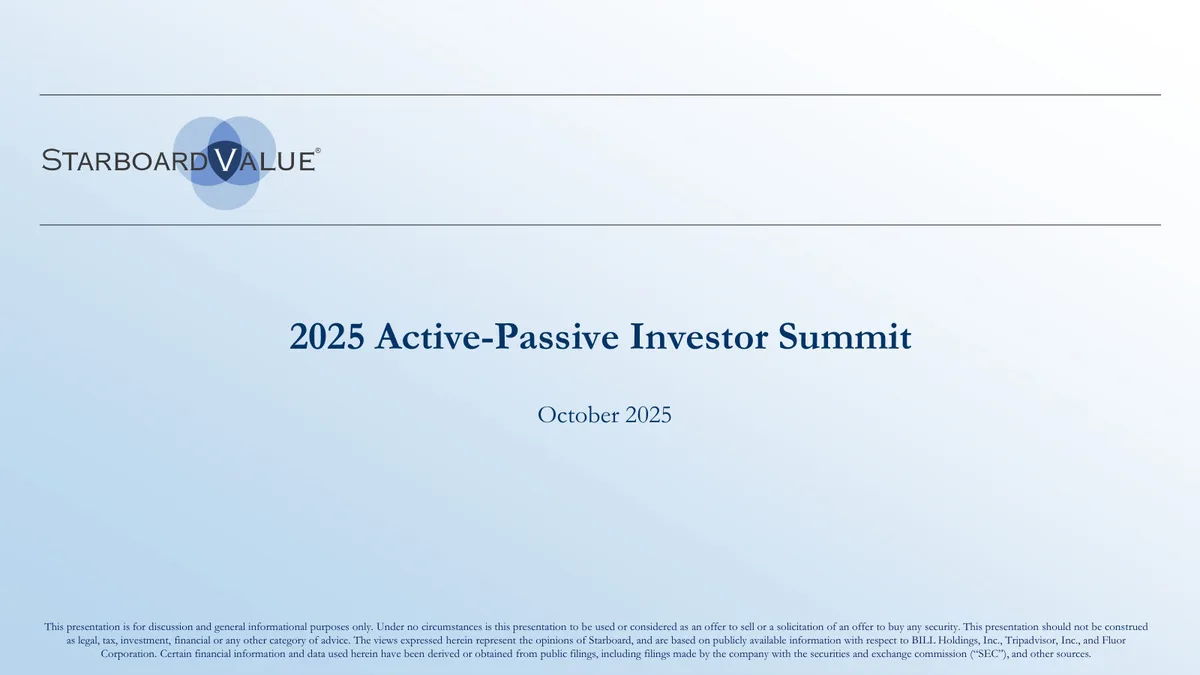 Multiple (BILL Holdings, Tripadvisor, Fluor Corporation) · slide 1