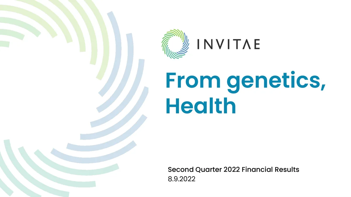 Invitae | Results Presentation Deck | 28 slides · slide 1