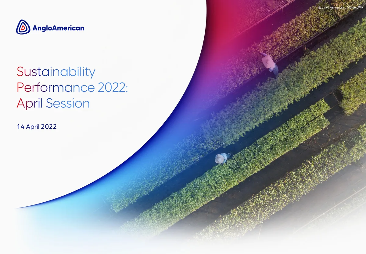 AngloAmerican | ESG Presentation Deck | 34 slides · slide 1
