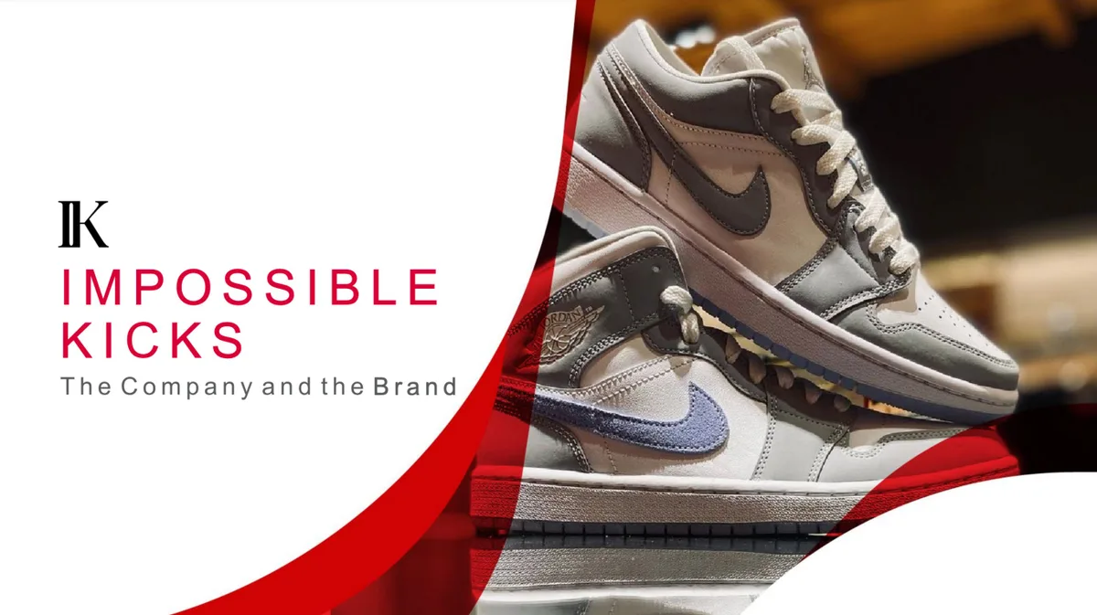 How to create a pitch deck for investors, according to Impossible Kicks · slide 1
