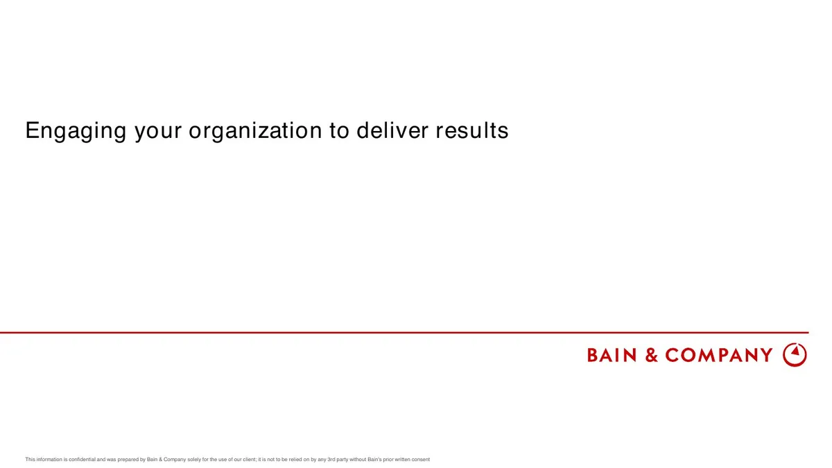 Engaging Your Organization to Deliver Results · slide 1