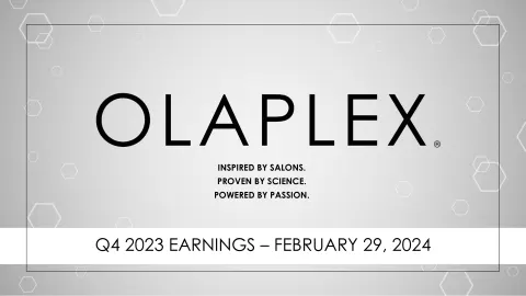 Olaplex | Results Presentation Deck | 24 slides