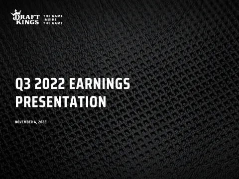 DraftKings | Results Presentation Deck | 12 slides